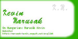 kevin marusak business card